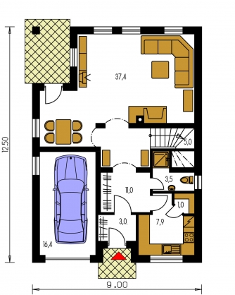 Floor plan of ground floor - RIVIERA 195
